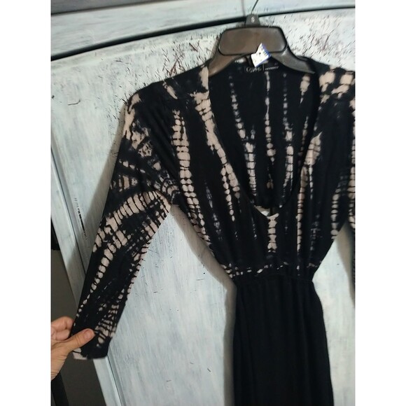 Gypsy Tie Dye Maxi Open Back Dress Xs Boho Artsy Sexy Classic - Picture 5 of 10